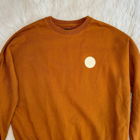 OAK + FORT Oversized Graphic Dot Crewneck Pullover Sweatshirt - Picture 2 of 6